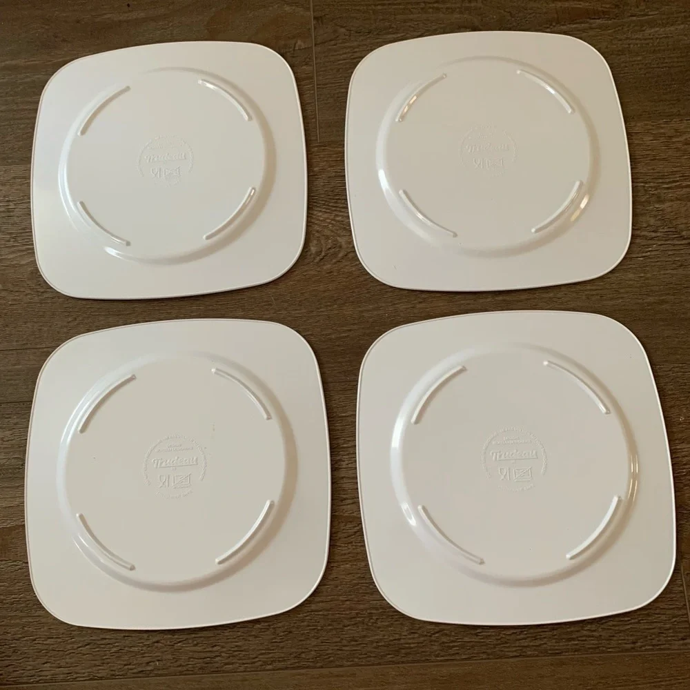 Melamine dinner plates of 4